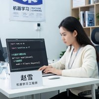 赵雪，机器学习工程师，在编写代码