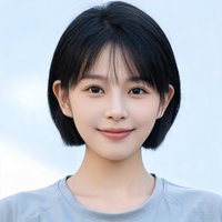 一位短发女性用户头像，身穿运动服
